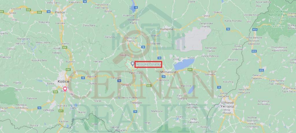 predaj dom secovska polianka vranov mapka