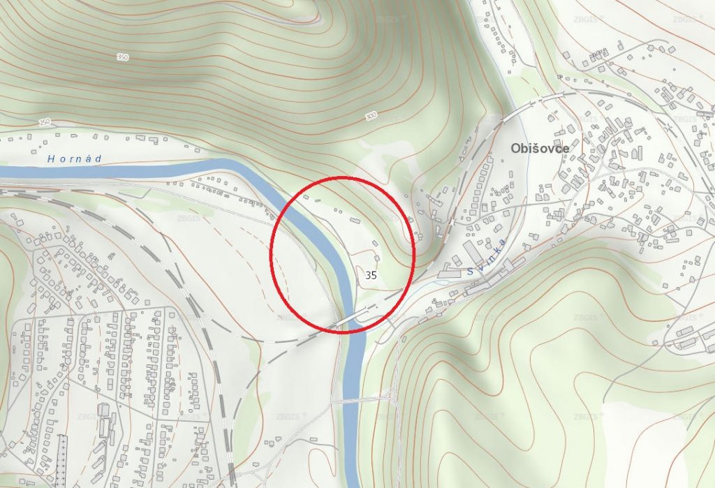Pozemok 709 m2 Obišovce pri Košiciach