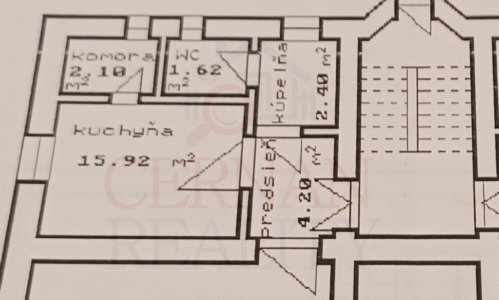 1i byt  49,34 (+ 16 m2 podkrovie) s vlastnou záhradou 186 m2 ul. Slovenského Košice - Sever