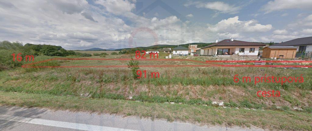 Rezervované - Predaj investičný pozemok 1361 m2 Hodkovce 16 km - 20 minút do mesta Košice