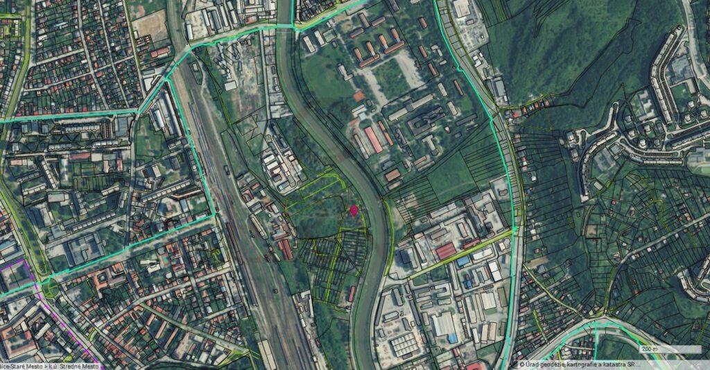Investičný pozemok 4309 m2 Stredné Mesto - Košice - Staré Mesto