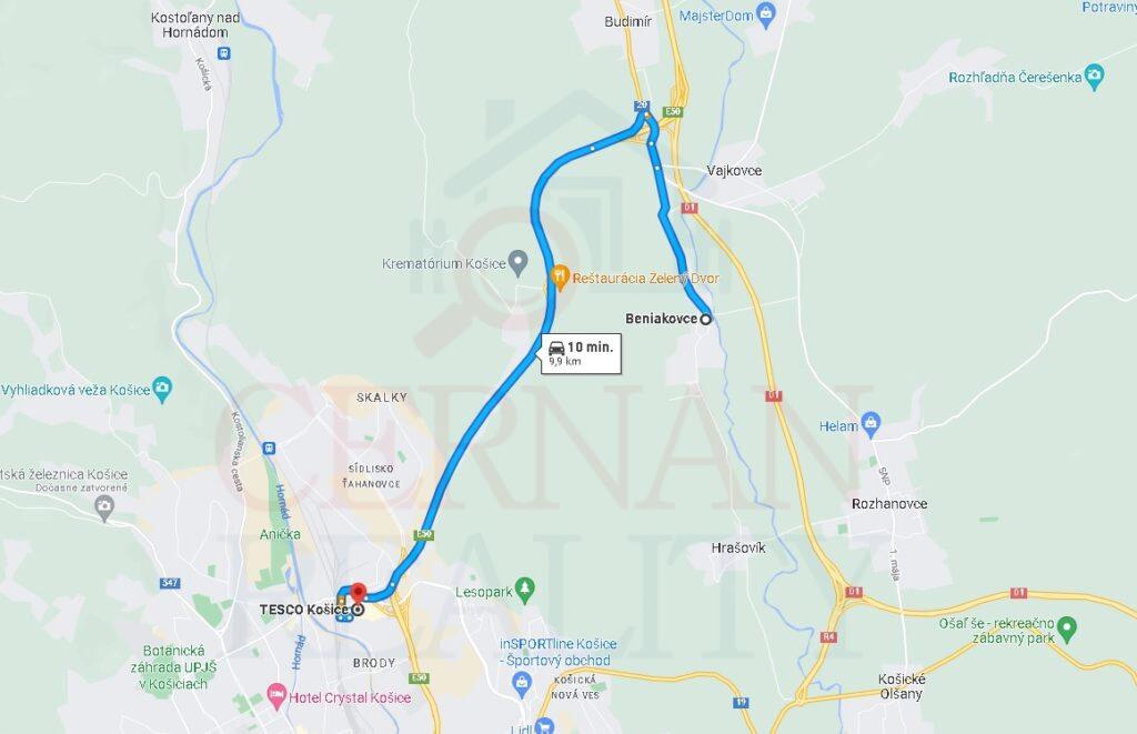 Predaj pozemok 640 m2 Beniakovce - Košice + projekt RD v cene