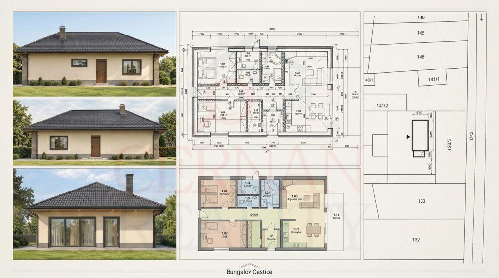 Predaj stavebný pozemok 610 m2 + projekt RD, Cestice - Košice
